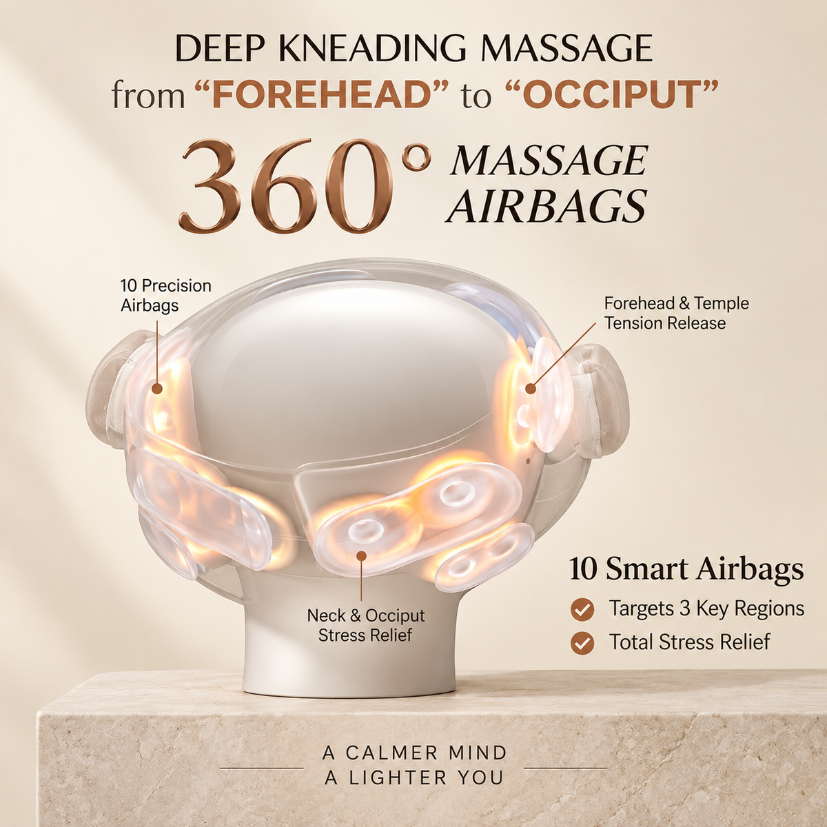 Heated Air-Compression Head & Eye Massager